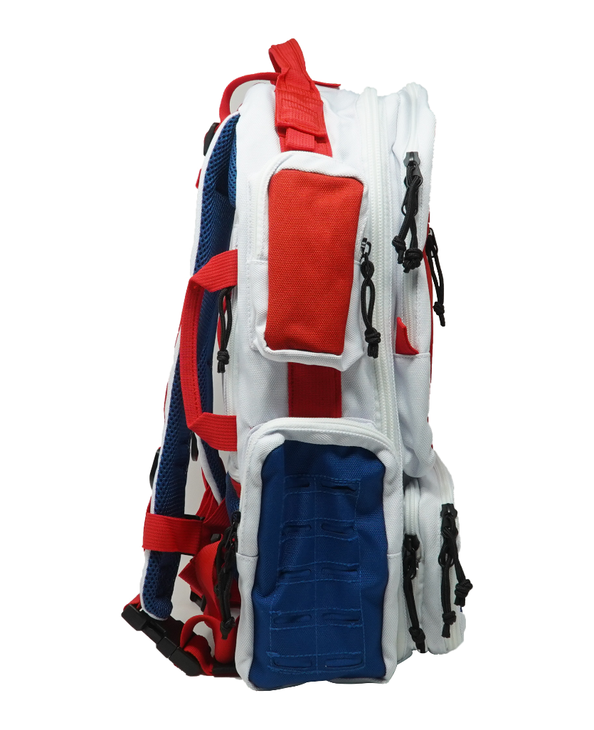 Ruck - Mochila Deluxe de 26 Litros en Rojo, Blanco y Azul
