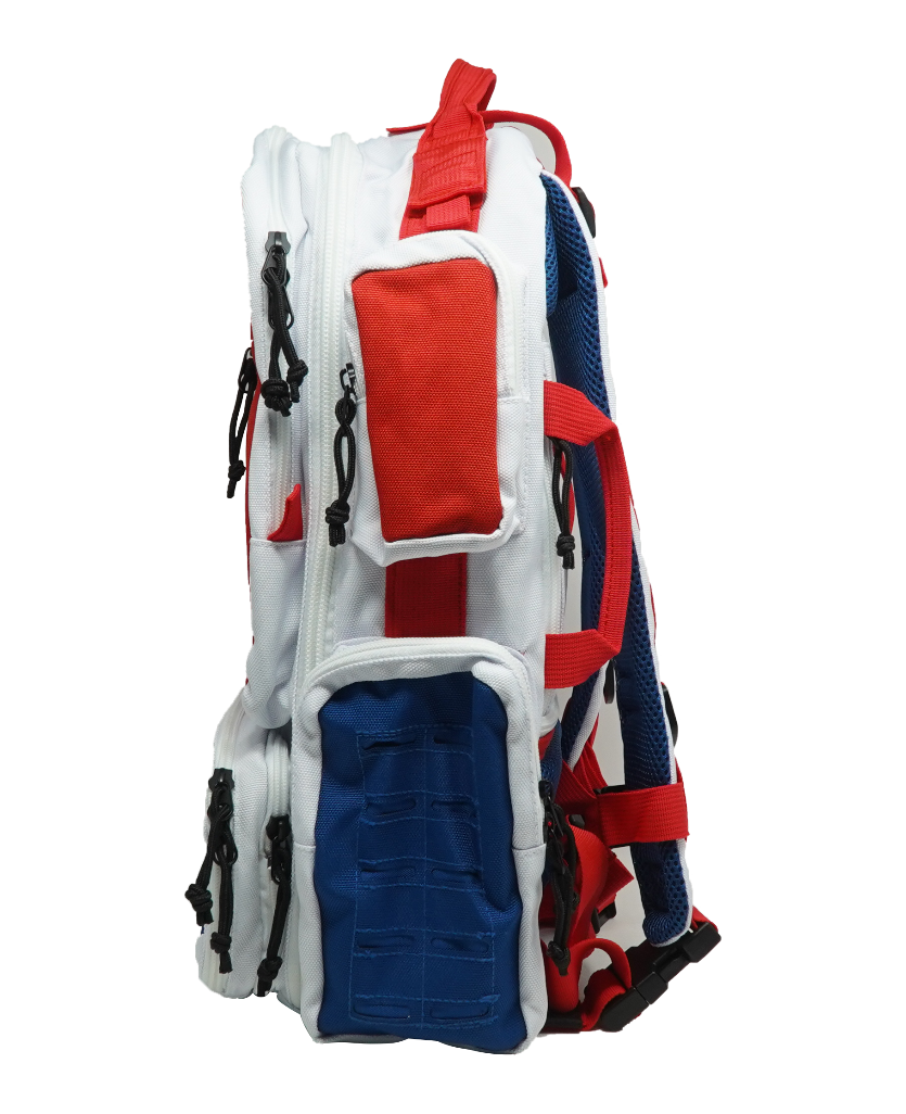 Ruck - Mochila Deluxe de 26 Litros en Rojo, Blanco y Azul