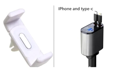 Chargeur de voiture en métal premium - Adaptateur USB-C super rapide 100W