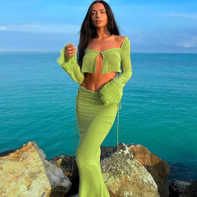 Conjuntos de Vestidos Transparentes Chic para una Elegancia Sin Esfuerzo