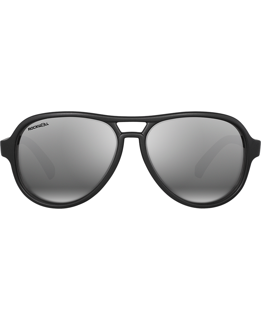 Casino Sunglasses - Matte Black & Flash Silver Style - Korvel