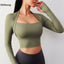 Padded Long Sleeve Yoga Crop Top