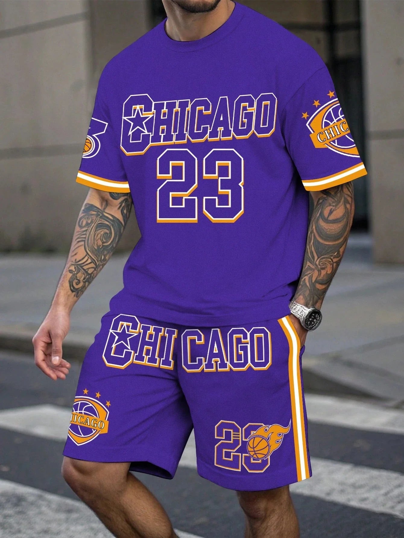 Conjunto de Ropa de Baloncesto para Hombres Tallas Grandes