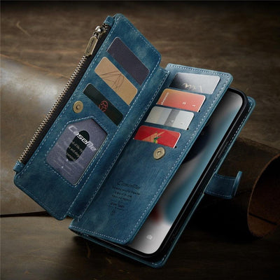 Étui en cuir vintage pour iPhone 11-14 Pro Max Mini
