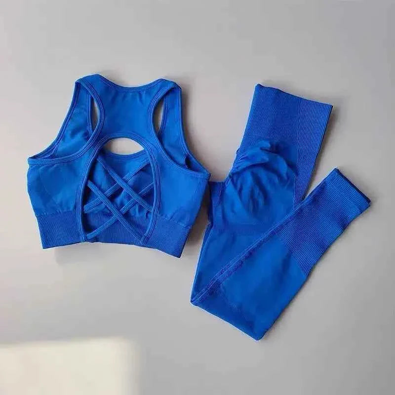 Conjunto de Sujetador Deportivo y Leggings para Mujer de 2 Piezas