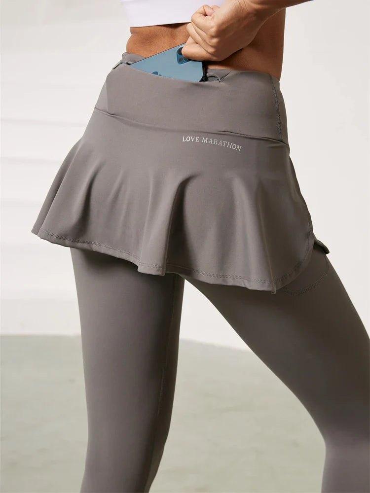 Women High Waist Skirt Leggings