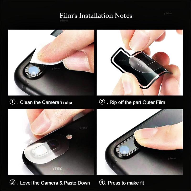 5PCS Tempered Glass Camera Lens Protectors for iPhone