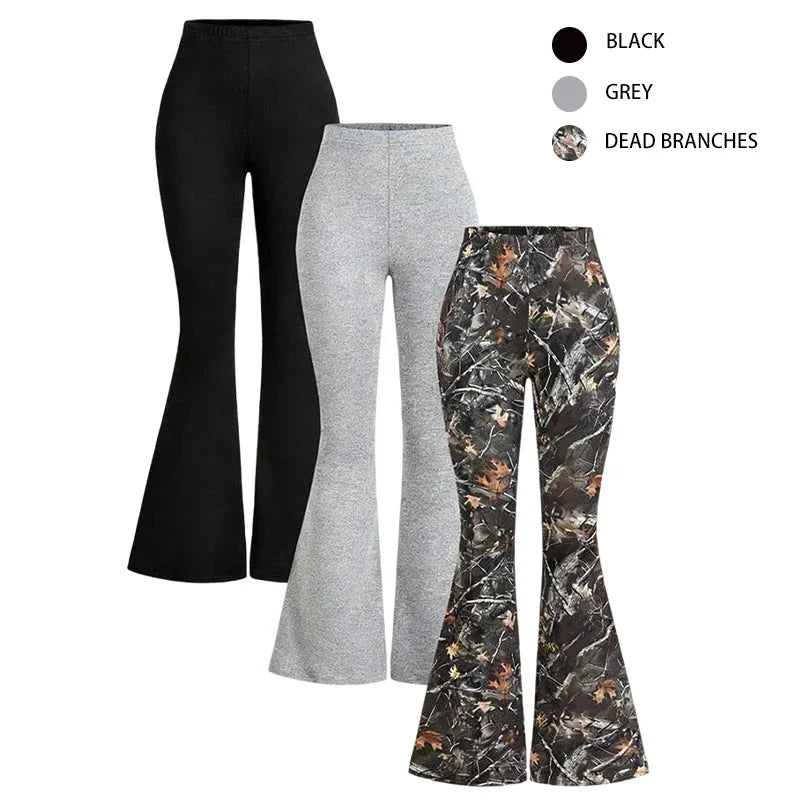 Pantalons de yoga évasés taille haute pour femmes
