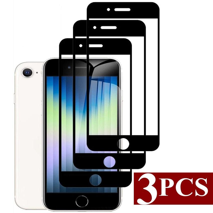 Protecteur d'écran en verre trempé complet 3PCS pour iPhone