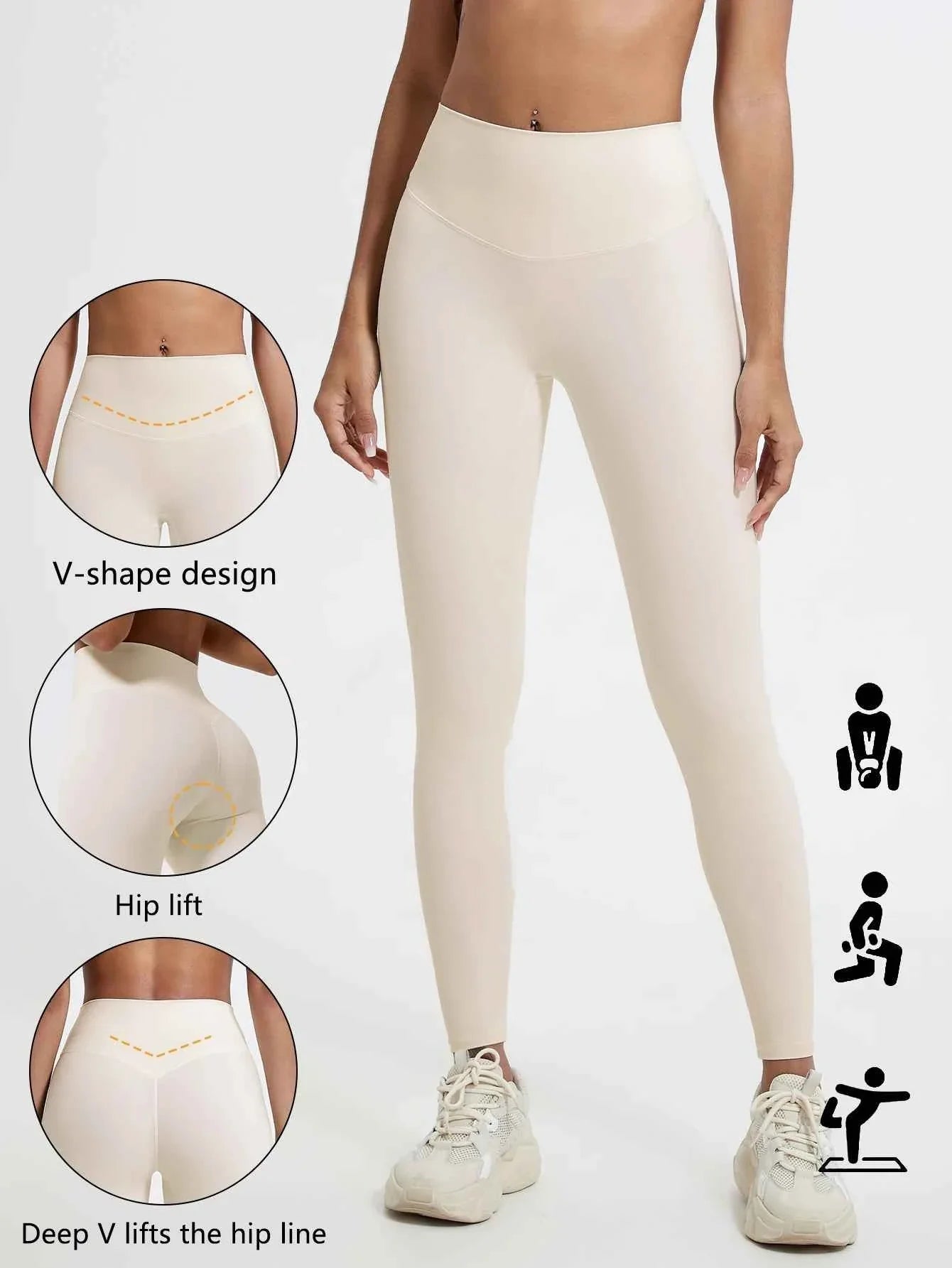 Leggings de Yoga de Cintura Alta Quick-Dry Hearuisavy