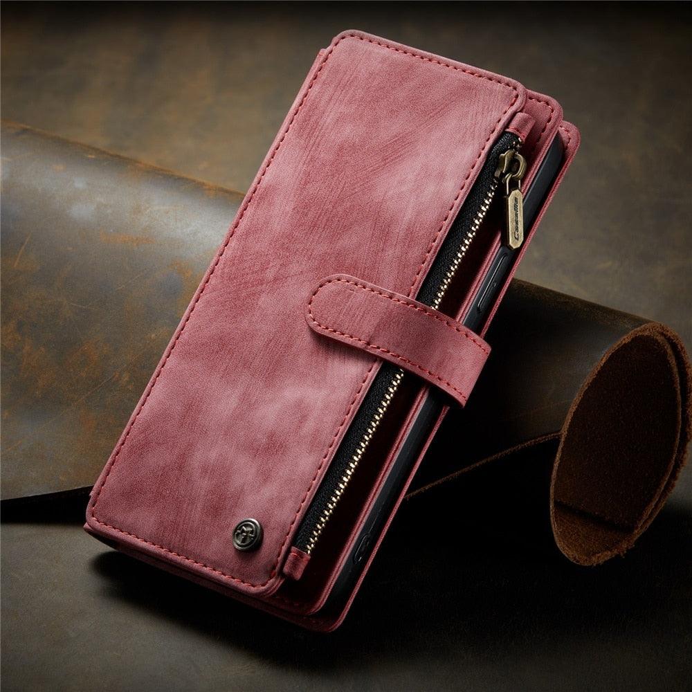 Vintage Leather Wallet Case for iPhone 11-14 Pro Max Mini