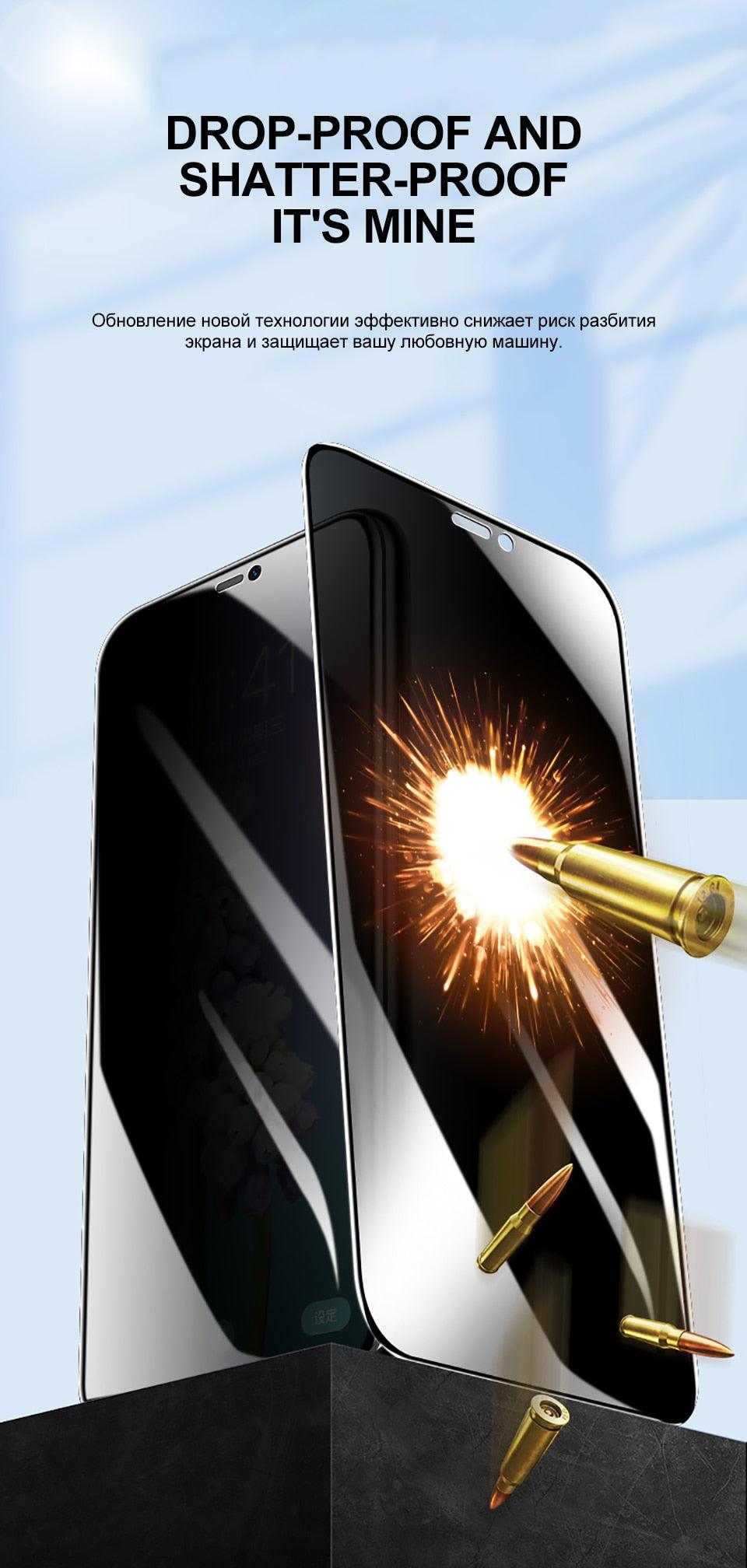 Full Cover Ceramics Privacy Glass Screen Protector for iPhone