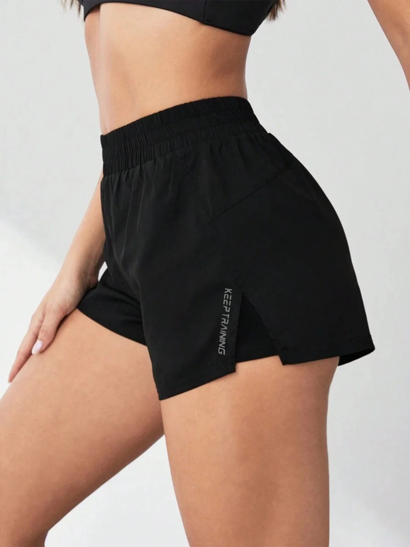 Pantalones Cortos de Yoga Falsos de Dos Piezas para Mujeres