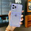Transparent Card Slot Holder Case for iPhone Models