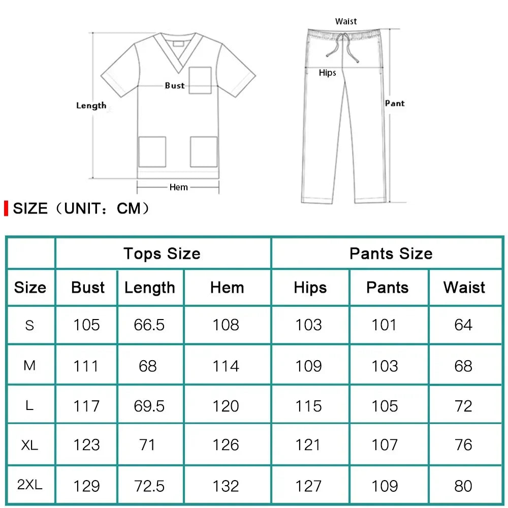 Women's Elastic Scrub Set for Medical Professionals