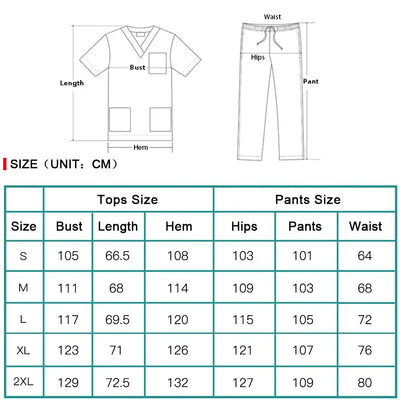 Women's Elastic Scrub Set for Medical Professionals