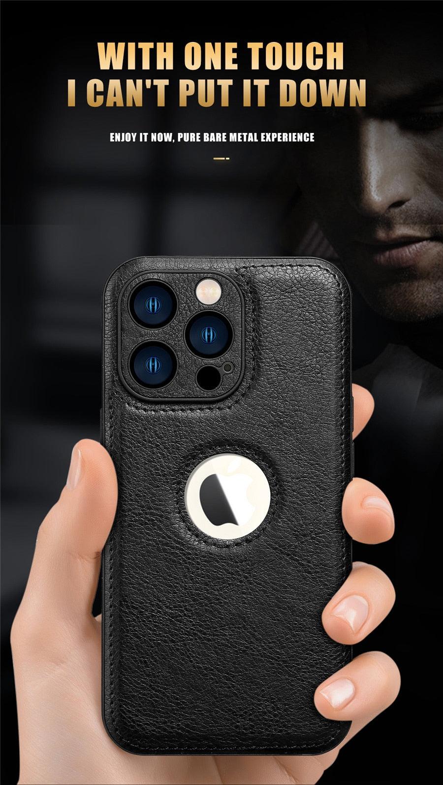 Luxury Leather Case for iPhone - Premium PU Leather Protection