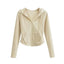Lucyever Y2K Slim Fit Cropped Zip-Up Hoodie