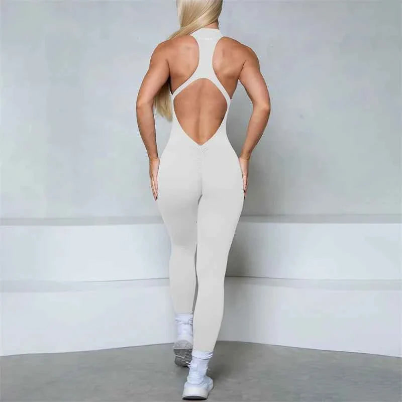 Mono sin mangas con cremallera para mujer para ropa activa