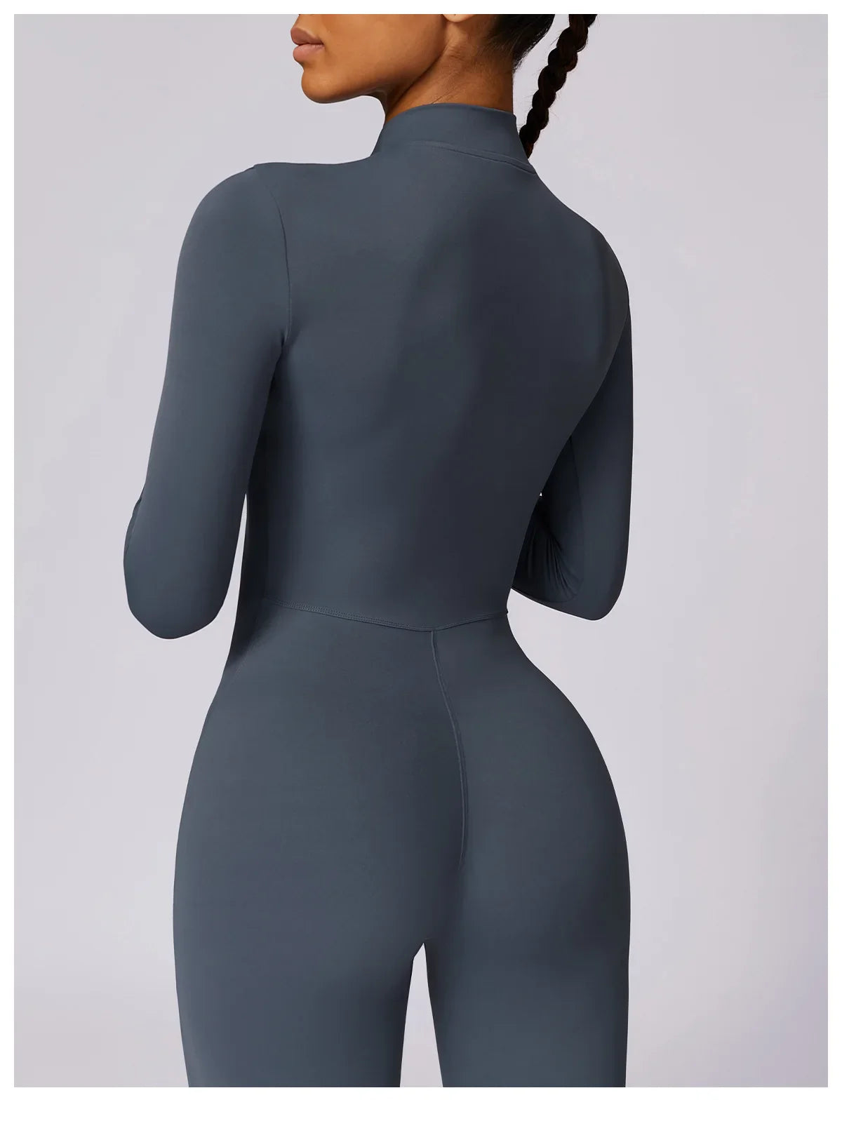 Premium Long Sleeved Yoga Jumpsuit with Zipper