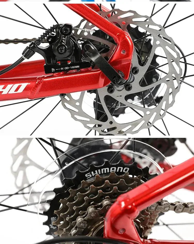 YUZE G240 7-Speed Aluminum Disc Brake Bicycle for Students