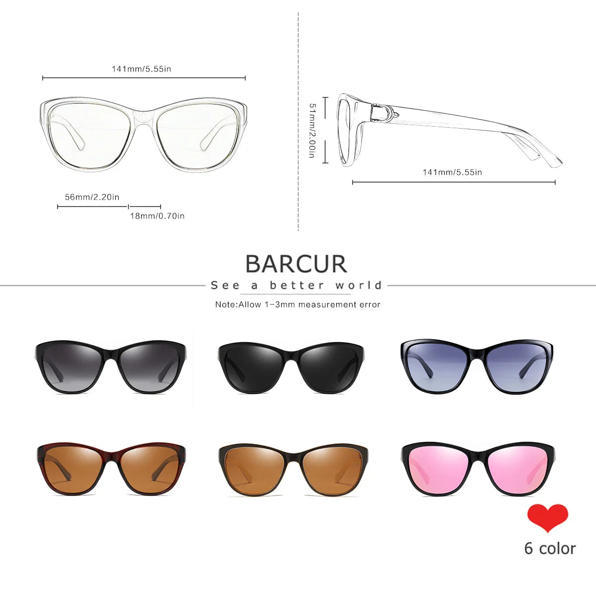 Gafas de sol de moda para hombres BARCUR polarizadas - Protección UV400 elegante