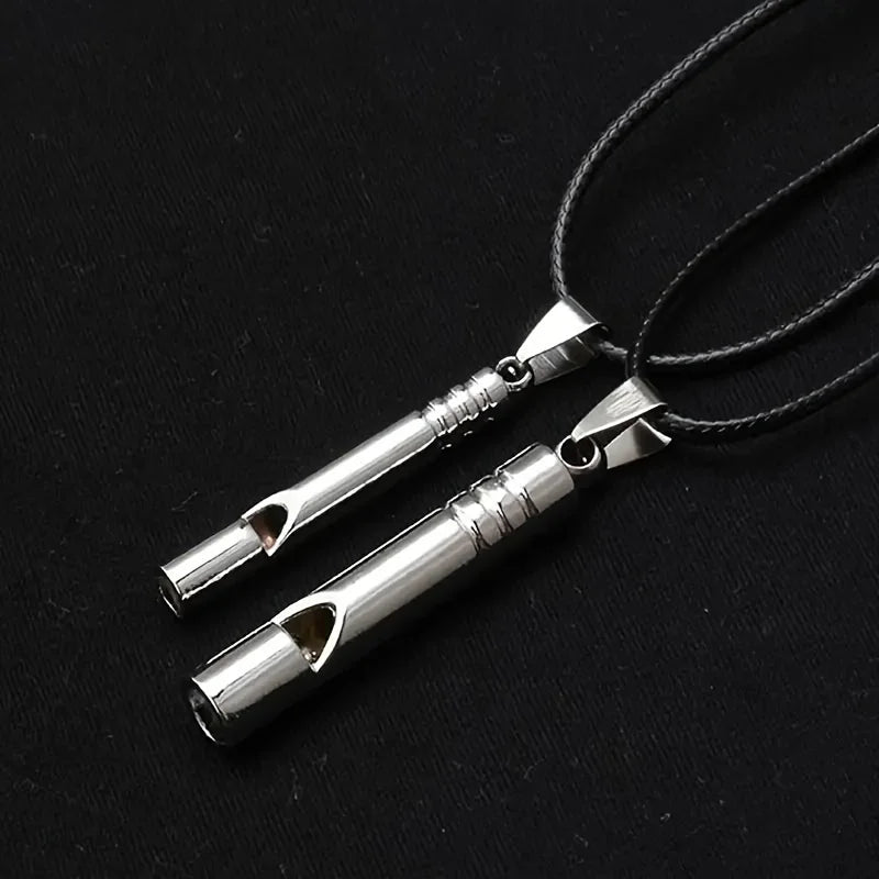 Alloy Whistle Necklace - Stylish and Functional