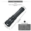 Lampe de poche tactique LED 2000LM - Torche portable rechargeable par USB