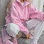 Sudadera con cremallera de forro polar de cordero CozyPink para mujer