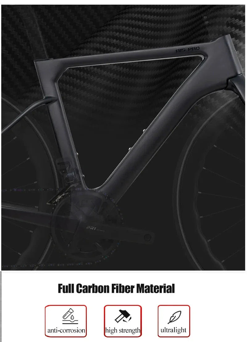Bicyclette de route en carbone TWITTER R15pro - Vélo disc hydraulique pour hommes