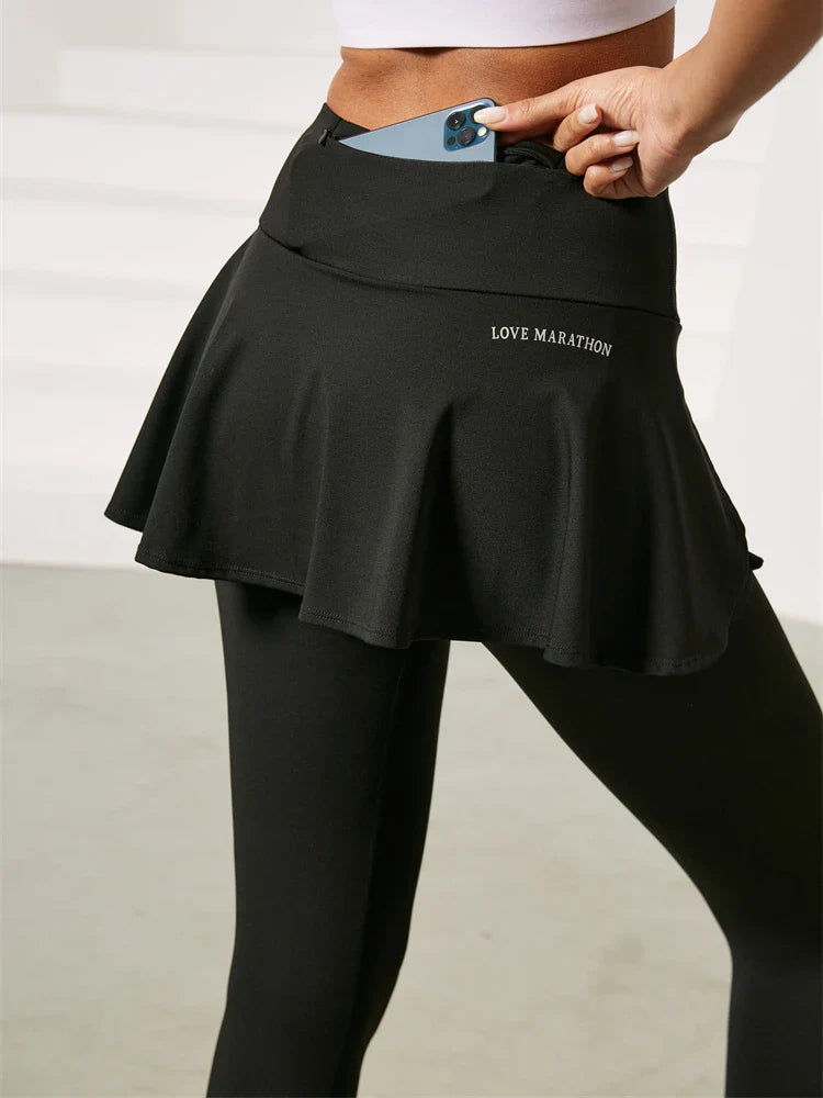 Women High Waist Skirt Leggings