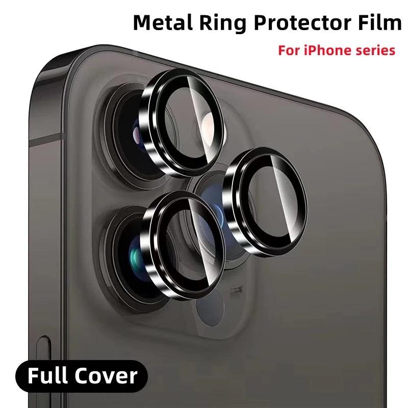 Cubierta de cámara de vidrio templado 9H para iPhone - Protección premium