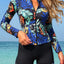 Long Sleeve Zipper Surfing Swimsuit Set