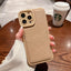 Funda de Cartera de Silicona Cuadrada de Cuero de Lujo para iPhone