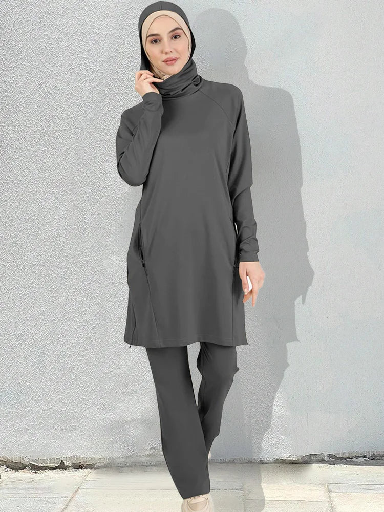 Ensemble de vêtements de sport pour femmes musulmanes avec hijab