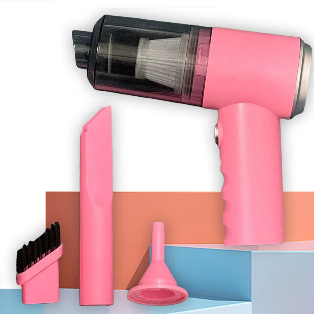3 In 1 Integrated Suction And Blowing Vacuum Combination Vacuum Cleaner USB Charging Small Car Household Vacuum Cleaner - Korvel