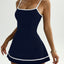 Women's Color Blocked Tennis Short Skirt