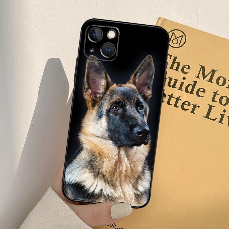 Cartoon German Shepherd Phone Case for iPhone Models