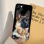 Cartoon German Shepherd Phone Case for iPhone Models