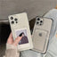 Transparent Card Slot Holder Case for iPhone Models