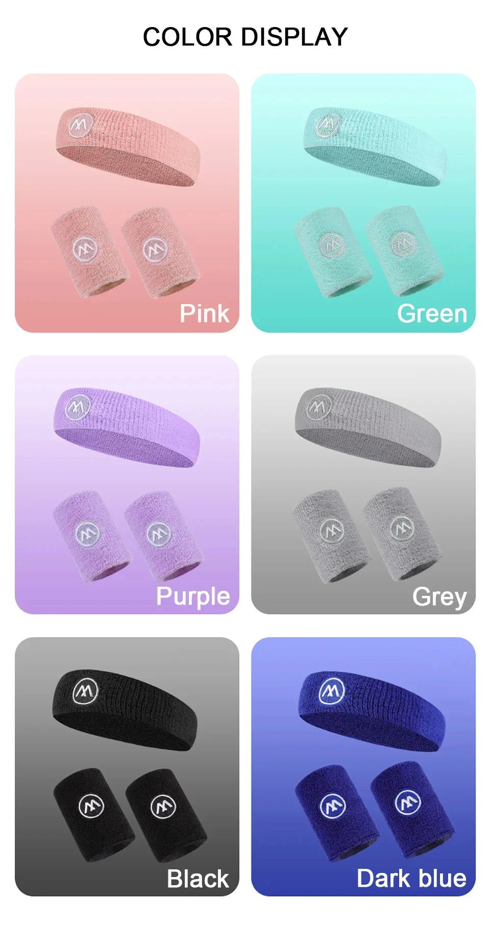 GOBYGO Exercise Headband and Wristband Set