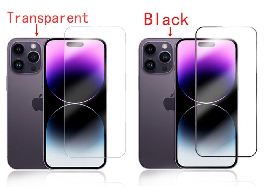 4Pcs Full Cover Tempered Glass Screen Protector for iPhone