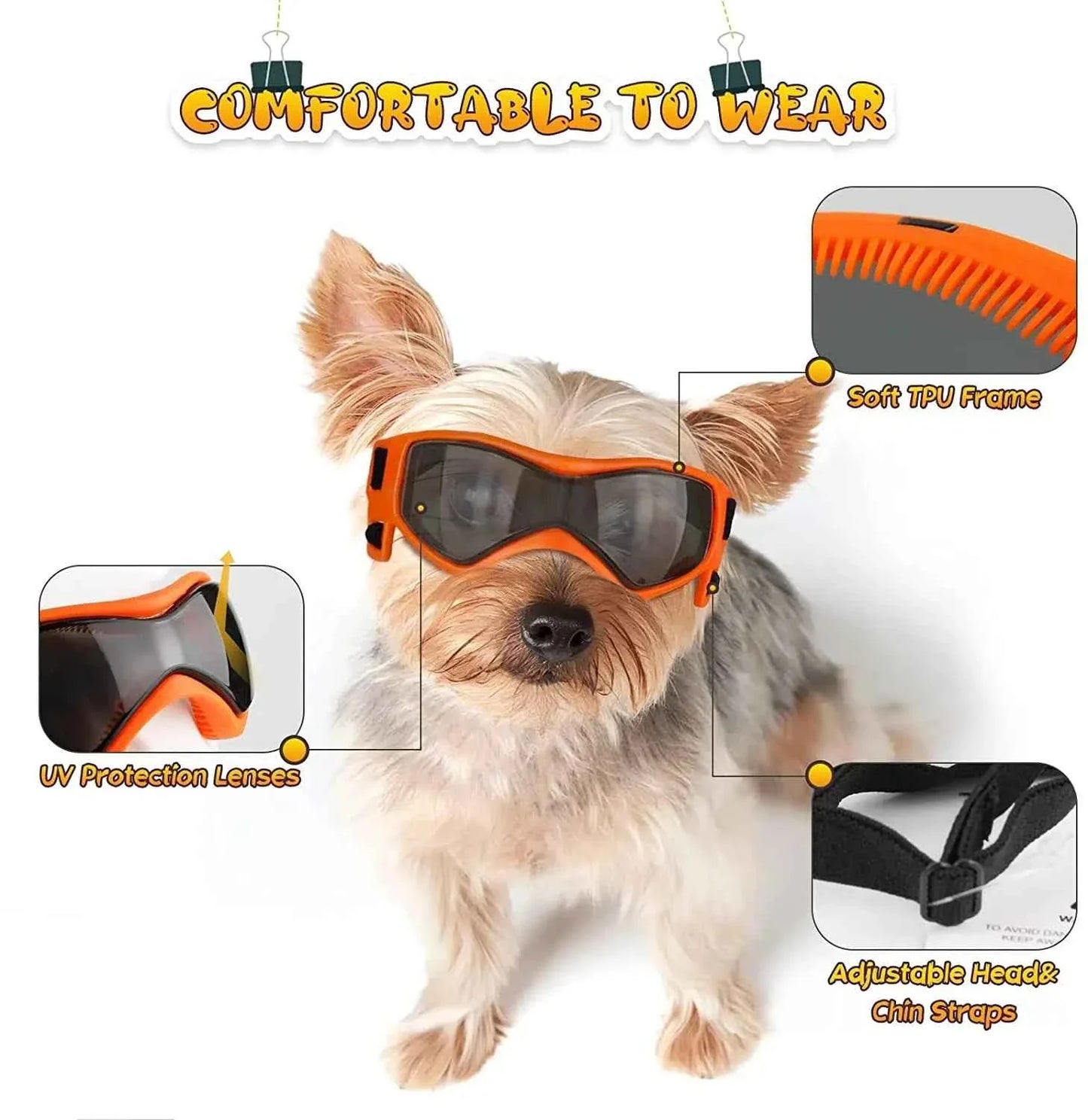 Lunettes UV pour animaux de compagnie : Protection oculaire élégante pour chiens et chats