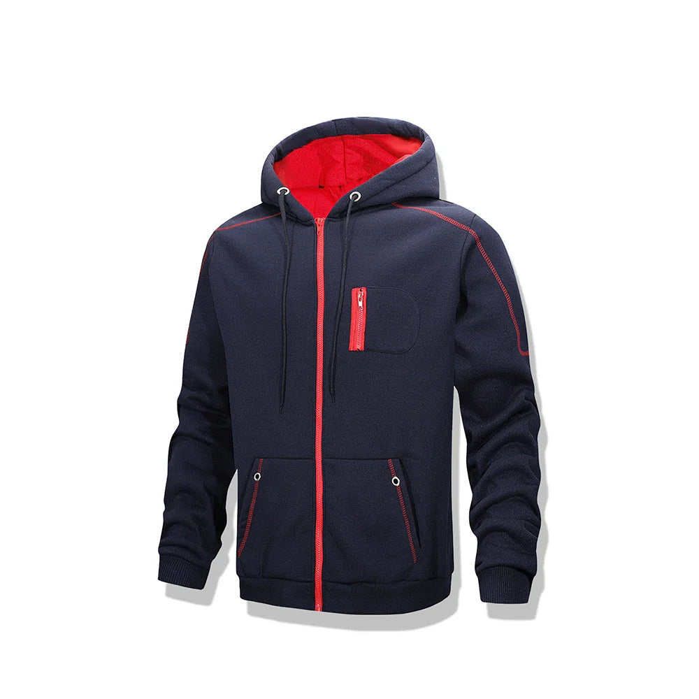 Chaqueta de Ciclismo Térmica de Forro Polar a Prueba de Viento para Hombre