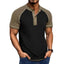 Camiseta de Cuello Alto de Parches Retro para Hombre