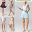 VITALINOVO Flowy Pleat Skort: High-Waist, Pocketed, Comfy