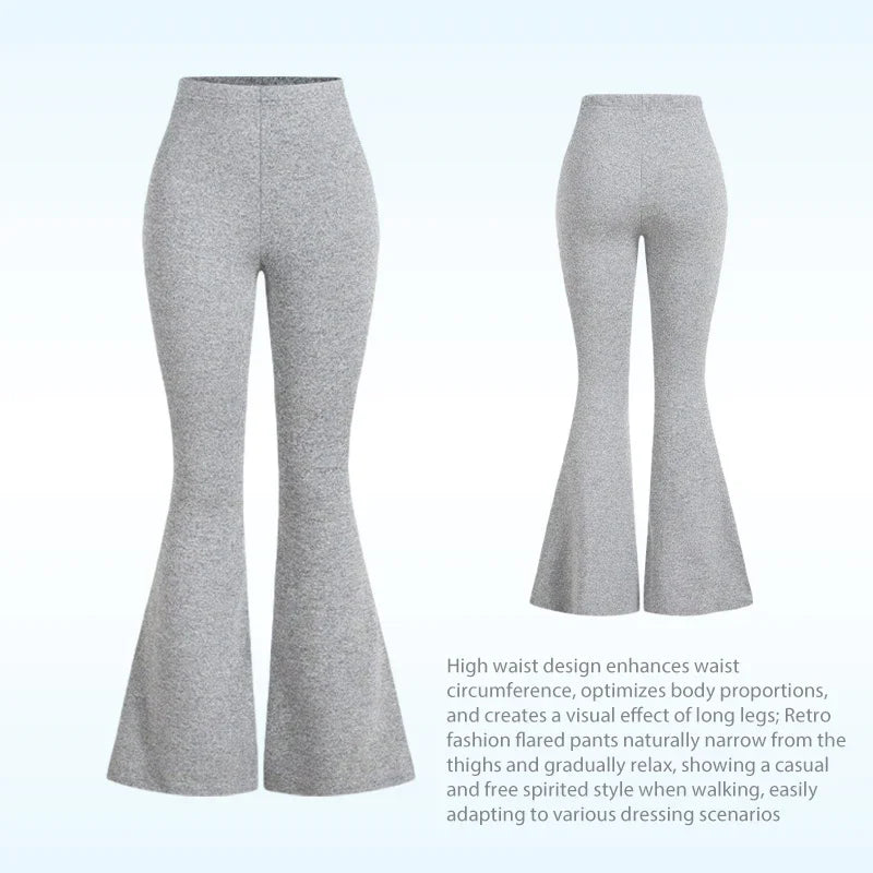 Pantalons de yoga évasés taille haute pour femmes