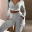 Ensemble Zip Crop Hoodie & Jogger V-Waist