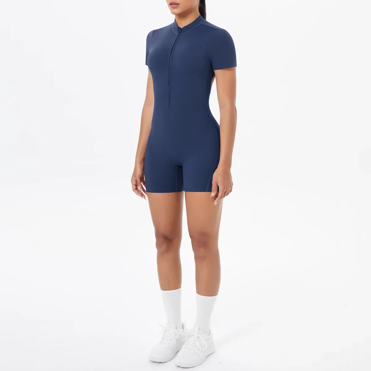 Mono sin espalda FlexiFit con cremallera - Ropa activa para mujer