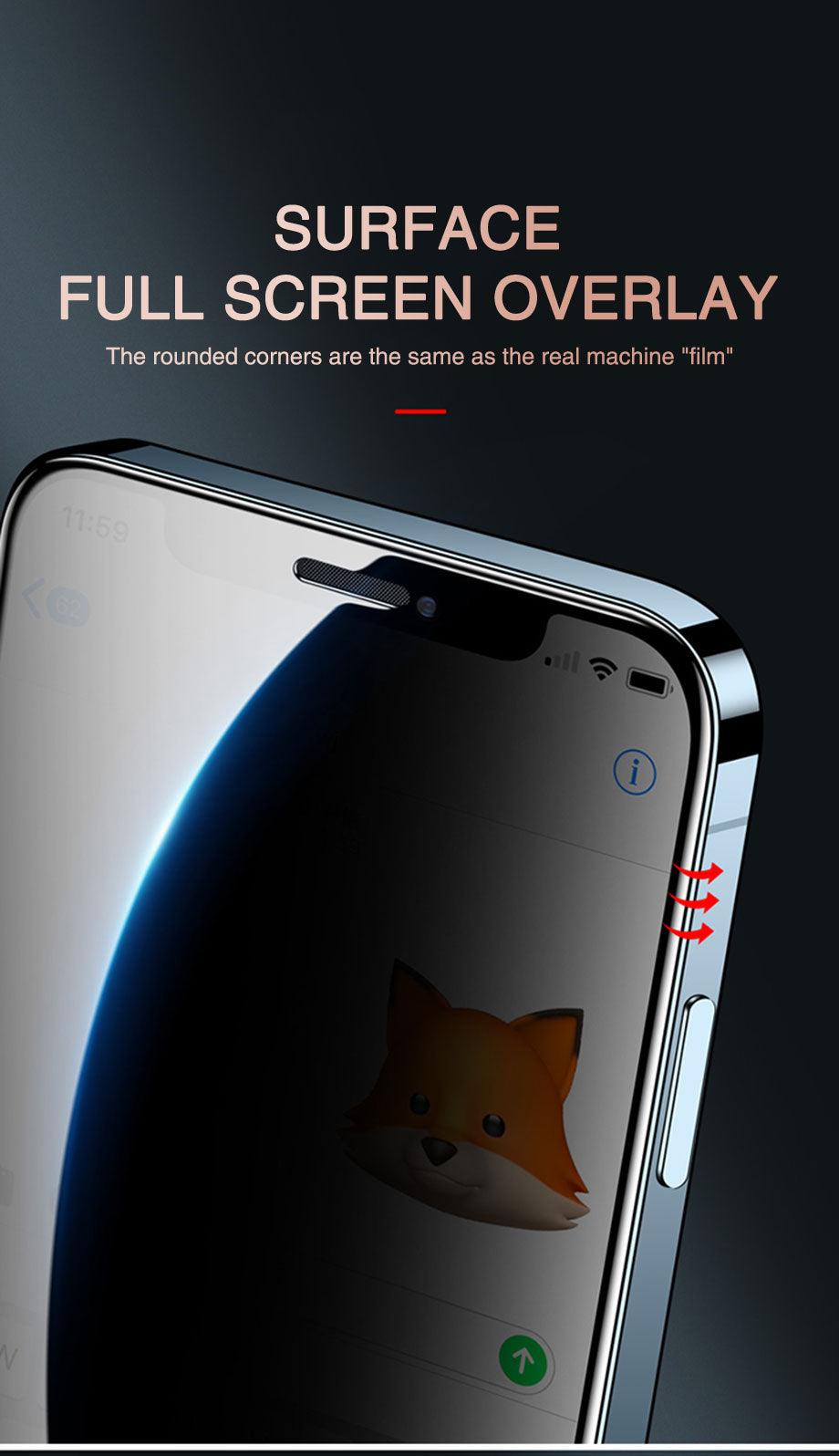 Protector de Pantalla Privado de Vidrio Templado Antirreflejo 200D para iPhone